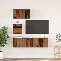 Tv-meubelset 4 pcs Oud hout 60 x 30 x 30 cm Bewerkt hout