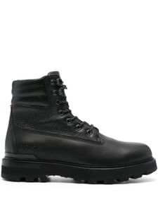 Moncler bottines en cuir Peka à lacets - Noir