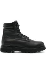 Moncler bottines en cuir Peka à lacets - Noir - thumbnail