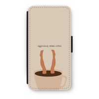 Aggressively drinks coffee: iPhone 8 Plus Flip Hoesje