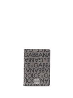 Dolce & Gabbana porte-cartes à logo en jacquard - Marron