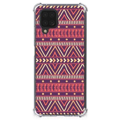 Samsung Galaxy A12 Doorzichtige Silicone Hoesje Aztec Paars Samsung Galaxy A12 Doorzichtige Silicone Hoesje Aztec Paars
