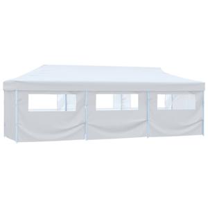 vidaXL Partytent pop-up met 8 zijwanden 3x9 m wit