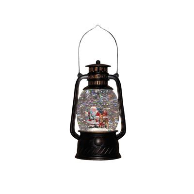 Lantaarn kerstman 20,5x12 cm bruin - Annas collection