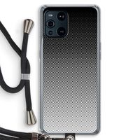 Musketon Halftone: Oppo Find X3 Transparant Hoesje met koord