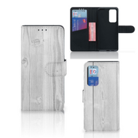 Huawei P40 Book Style Case White Wood