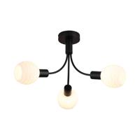 Searchlight PlafondlampNova zwart 3-lichts - 54713-3BK