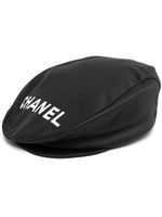 CHANEL Pre-Owned béret à logo imprimé (années 1990-2000) - Noir