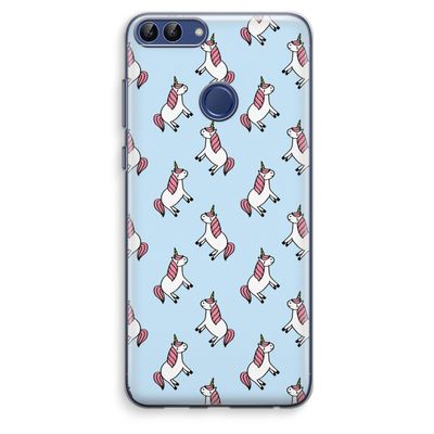 Eenhoorns overal: Huawei P Smart (2018) Transparant Hoesje