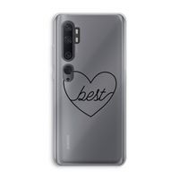 Best heart black: Xiaomi Mi Note 10 Pro Transparant Hoesje