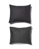 HEMA Kussenslopen 60x70cm zacht katoen donkergrijs (donkergrijs)