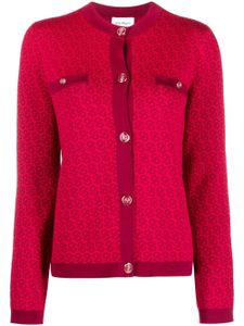 Ferragamo cardigan à motif Gancini - Rose