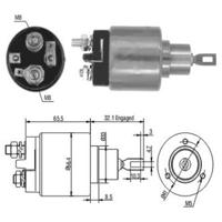 Magneetschakelaar, startmotor MEAT & DORIA, Diameter (mm)66,4mm, u.a. für VW, Austin, Rover, MG - thumbnail