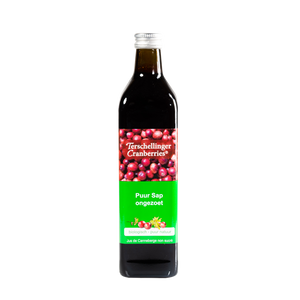 Terschellinger Cranberries Cranberrysap Eko Ongezoet 750ml