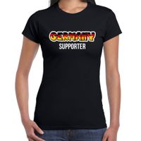 Zwart t-shirt Germany / Duitsland supporter EK/ WK voor dames