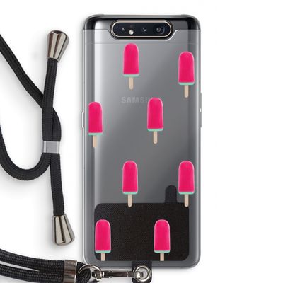 Waterijsje: Samsung Galaxy A80 Transparant Hoesje met koord