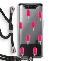Waterijsje: Samsung Galaxy A80 Transparant Hoesje met koord