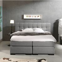Dekbed Discounter Boxspringset Barcelona 160 x 220 cm, Stof + Kleur: Stof Basic: Zwart - thumbnail