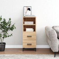 Dressoir 34,5x34x90 cm bewerkt hout sonoma eiken - thumbnail