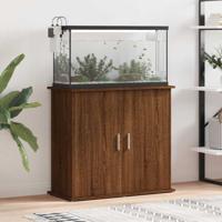 Aquariumstandaard 81x36x73 cm bewerkt hout bruin eikenkleur - thumbnail