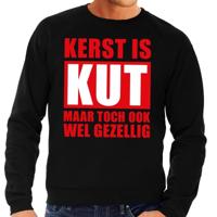 Foute Kersttrui - Kerst is kut - maar toch gezellig - zwart - voor heren - sweater