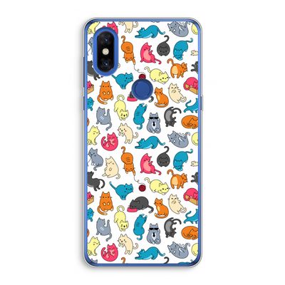 Kleurrijke katten: Xiaomi Mi Mix 3 Transparant Hoesje
