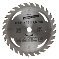 Wolfcraft Handcirkelzaagblad | HM | 28 Zähne | Ø184mm | 1 stuk - 6473000