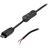 USB-kabel met schakelaar Stekker, recht 2-polig bezet TC-2509036 TRU COMPONENTS 1 stuk(s)