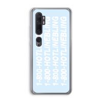 Hotline bling blue: Xiaomi Mi Note 10 Pro Transparant Hoesje