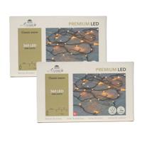 Kerstverlichting premium LED - 2x - 360 led lampjes - klassiek warm wit - 36 meter - lichtsnoer