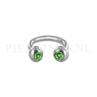 Circulair barbell 1.2 mm groen 6 mm