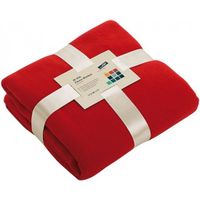 Fleece deken/plaid rood 130 x 170 cm - thumbnail
