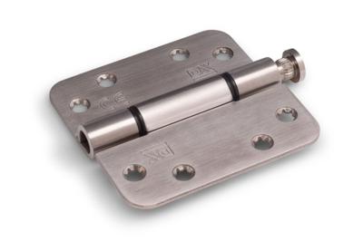 DX Glijlagerscharnier ronde hoeken 89x89x3 mm - RVS geborsteld