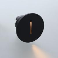 Vince LED IP65 wand trapverlichting CCT 3Watt rond ZWART doorlusbaar voor WCD inbouwdoos