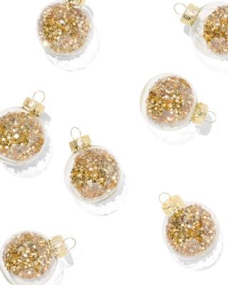 HEMA Glazen Kerstballen Confetti Goud - 9 Stuks (goud)