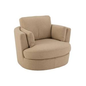 J-Line loungestoel Swiv - hout|textiel - beige