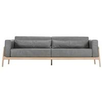 Gazzda Fawn sofa 3+ whitewash Dakar Leather Grey