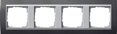 Gira Event Antraciet / Aluminium 4-voudig