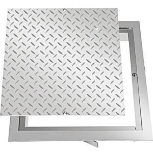 VEVOR Verzonken Putdeksel Toegangsluik Antislip Framemaat 57 x 57 cm Zilver