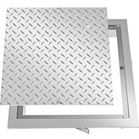 VEVOR Verzonken Putdeksel Toegangsluik Antislip Framemaat 57 x 57 cm Zilver