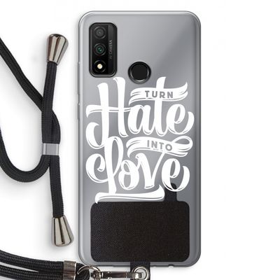 Turn hate into love: Huawei P Smart (2020) Transparant Hoesje met koord