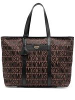 Moschino sac cabas à logo imprimé - Marron