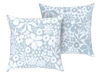 LIVARNO home 2 kussenhoezen 60 x 50 cm (Bloemen/blauw)
