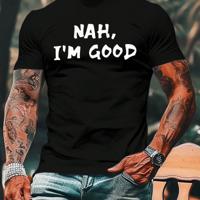 Bon&Bon Men's Graphic Slogan T-Shirt - Black Casual Round Neck Tee Black / XL