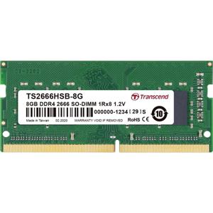 Transcend TS2666HSB-8G Werkgeheugenmodule voor laptop DDR4 8 GB 1 x 8 GB 2666 MHz 260-pins SO-DIMM CL19 TS2666HSB-8G