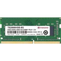 Transcend TS2666HSB-8G Werkgeheugenmodule voor laptop DDR4 8 GB 1 x 8 GB 2666 MHz 260-pins SO-DIMM CL19 TS2666HSB-8G - thumbnail