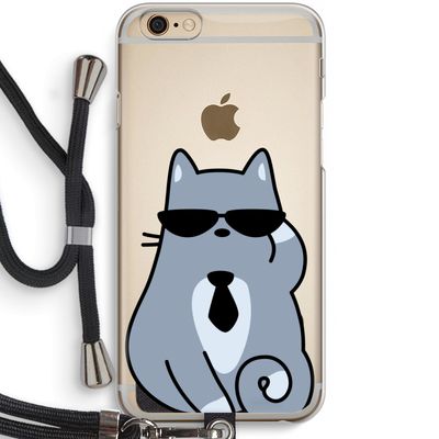 Cool cat: iPhone 6 / 6S Transparant Hoesje met koord