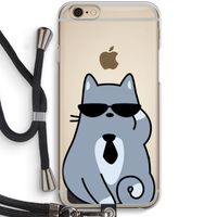 Cool cat: iPhone 6 / 6S Transparant Hoesje met koord