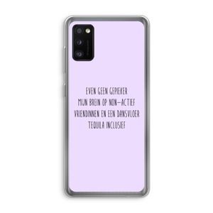 Tequila: Samsung Galaxy A41 Transparant Hoesje