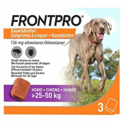 Frontpro 136mg Hond 25-50kg 3 Kauwtabletten